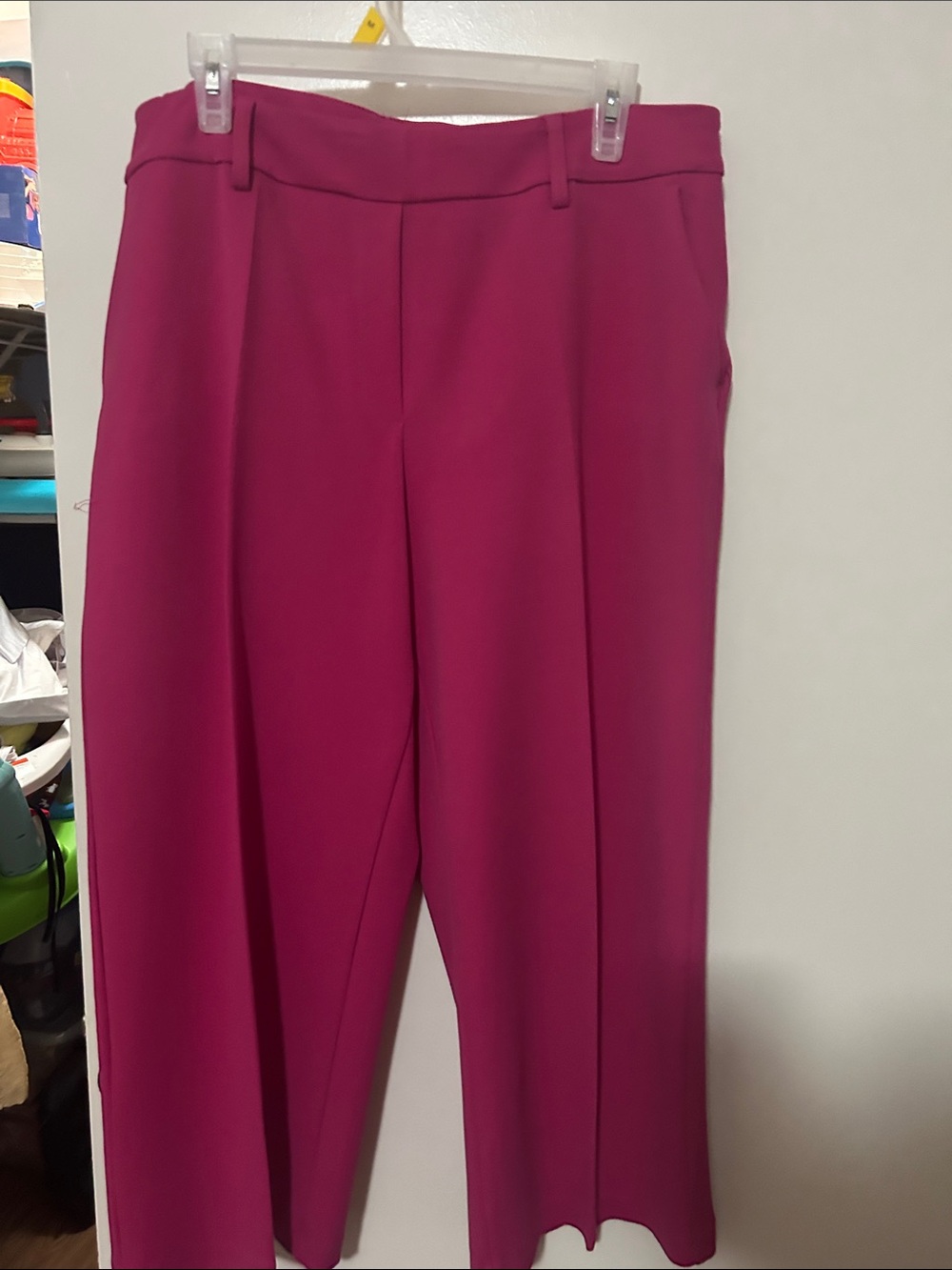 Jules & Leopold Wide-Leg Pants in Magenta